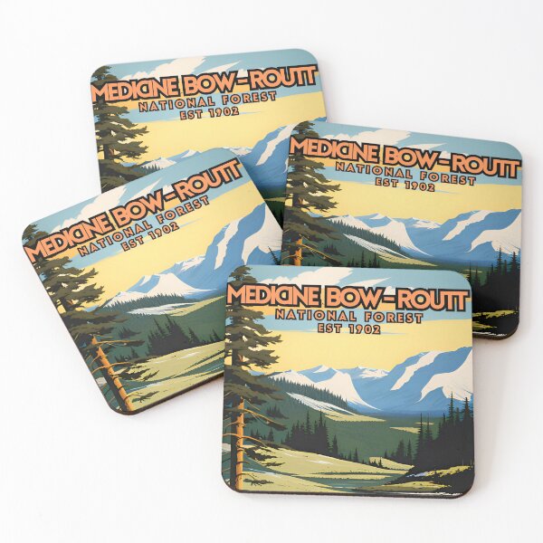 Item preview, Medicine Bow - Routt National Forest Vintage Travel designed and sold by ZionPosteria.