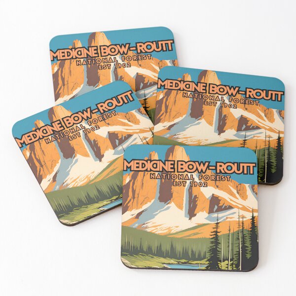 Item preview, Medicine Bow - Routt National Forest Vintage designed and sold by ZionPosteria.