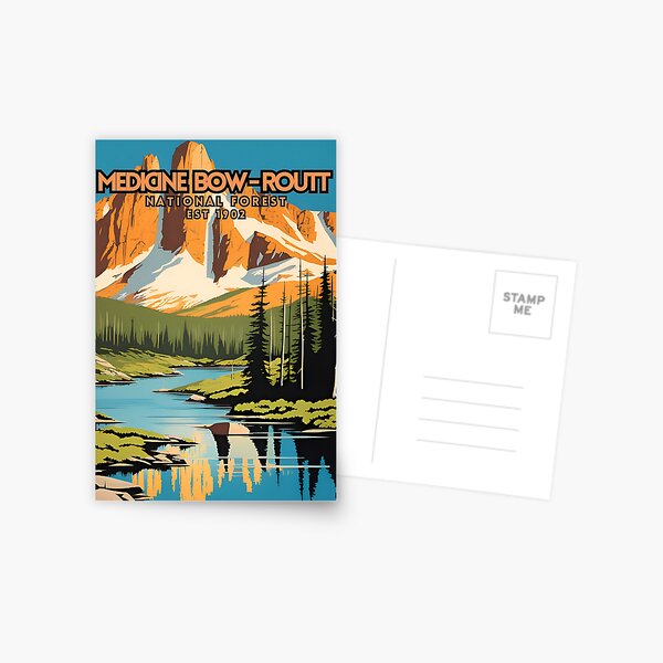 Item preview, Medicine Bow - Routt National Forest Vintage designed and sold by ZionPosteria.