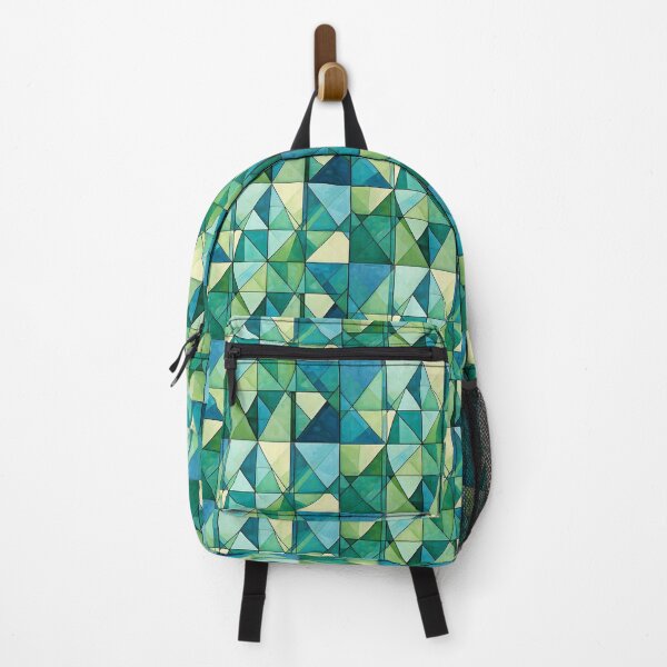 Item preview, Symphonic Geometry: Harmonizing Triangles, Circles, and Squares in Green and Blue designed and sold by ArmaanArts.