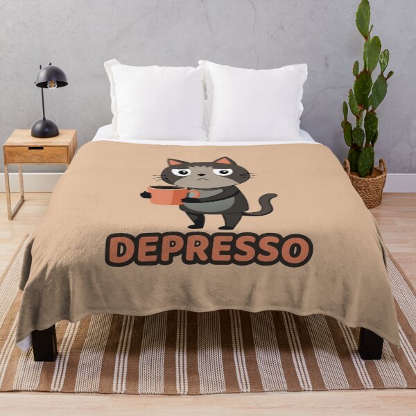 Item preview, Depresso - Cute Sad Cat Holding an Espresso Coffee Cup designed and sold by Lovekica.