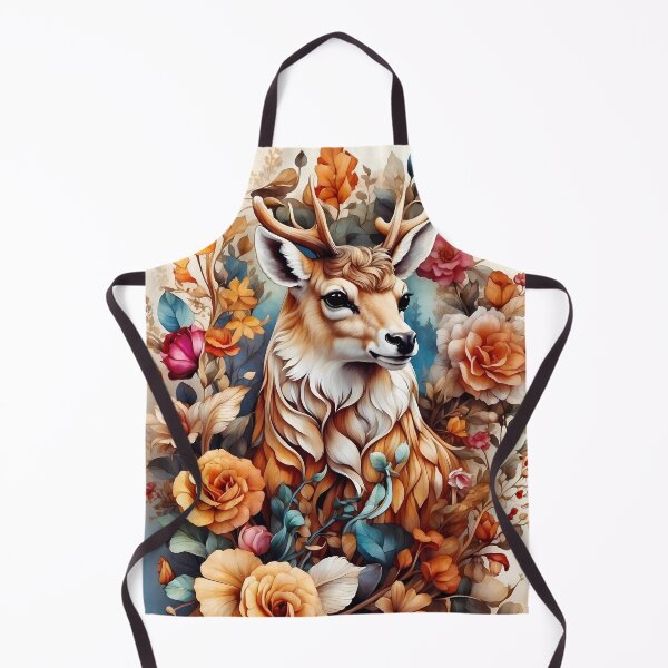 Item preview, Floral Majesty: Deer Amidst Blossom Flowers designed and sold by FocusedArt.