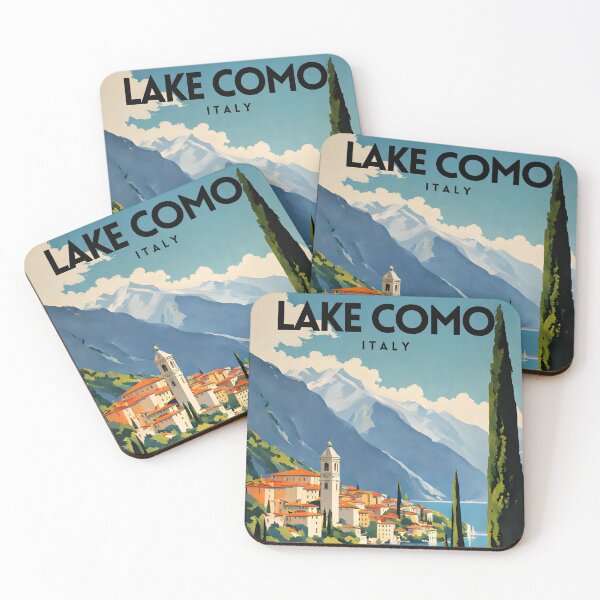 Item preview, Lago di Como Italia Retro Travel Art Poster designed and sold by ZionPosteria.