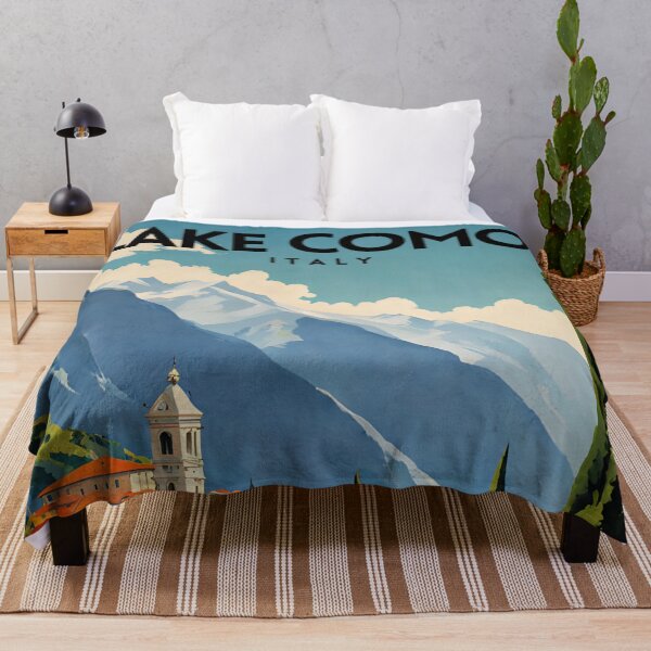 Item preview, Lago di Como Italia Retro Travel Art Poster designed and sold by ZionPosteria.