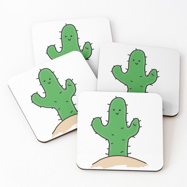 Item preview, Green cactus with smiley face designed and sold by WildebeestSt.