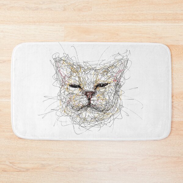 Item preview, Cat drawing and artwork with micron pens designed and sold by DipakSonarArt.