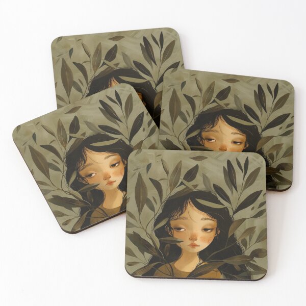 Item preview, Beautiful-girl with olive leaves designed and sold by Puntip.