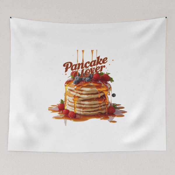 Artikelvorschau, Stapel fluffiger Pfannkuchen mit Sirup und Beeren - Pancake Lover entworfen und verkauft von deluxedigital1.