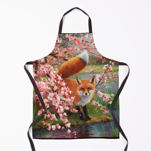 Artikelvorschau, Fuchs-Portrait. Kirschblüte, Blumenfuchs, Vintage-Fuchs, Fuchs-Malerei, Claude Monet-Stil entworfen und verkauft von FoxVibes.