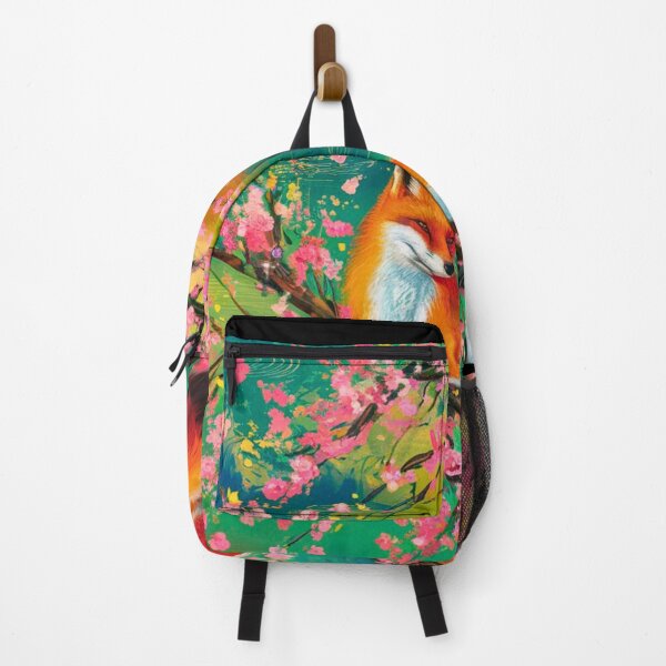 Artikelvorschau, Fuchs-Portrait. Kirschblüte, Blumenfuchs, Vintage-Fuchs, Fuchs-Malerei, Claude Monet-Stil entworfen und verkauft von FoxVibes.