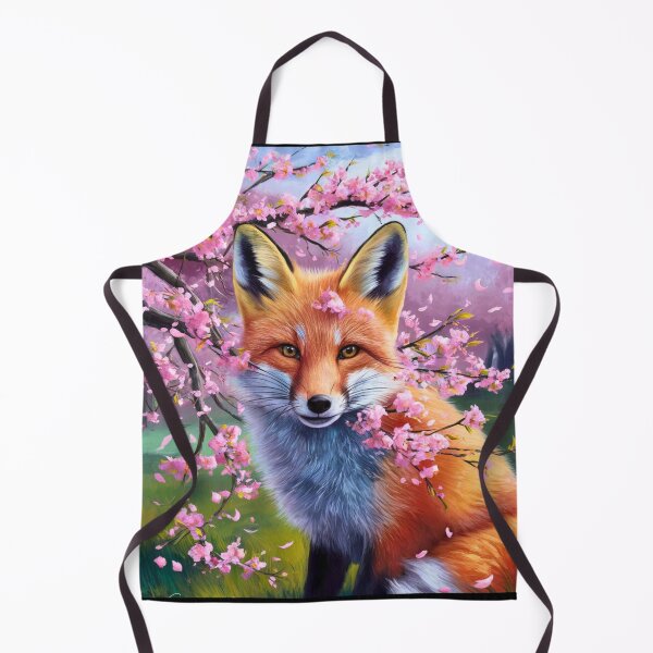 Artikelvorschau, Fuchs-Portrait. Kirschblüte, Blumenfuchs, Vintage-Fuchs, Fuchs-Malerei, Claude Monet-Stil entworfen und verkauft von FoxVibes.