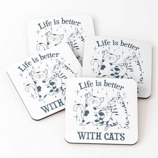 Item preview, Life is better with cats, retro cat design designed and sold by godleo.
