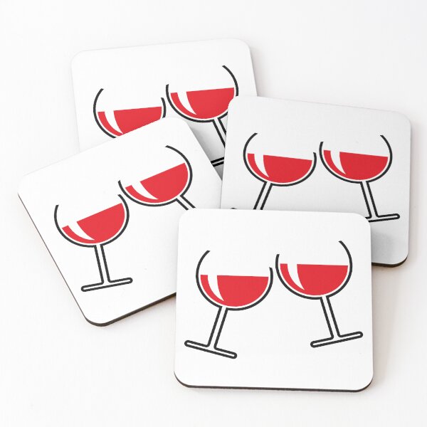 Item preview, 2 Red Wine Glasses (Cheers / Round / Open) designed and sold by MrFaulbaum.