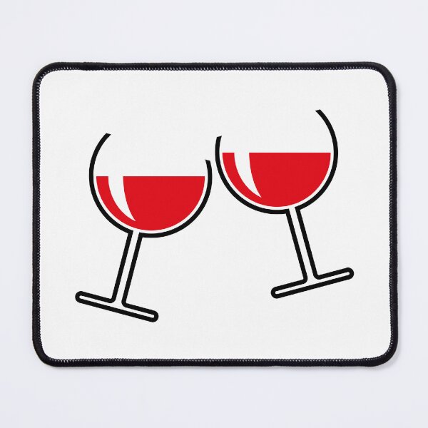 Item preview, 2 Red Wine Glasses (Cheers / Round / Open) designed and sold by MrFaulbaum.