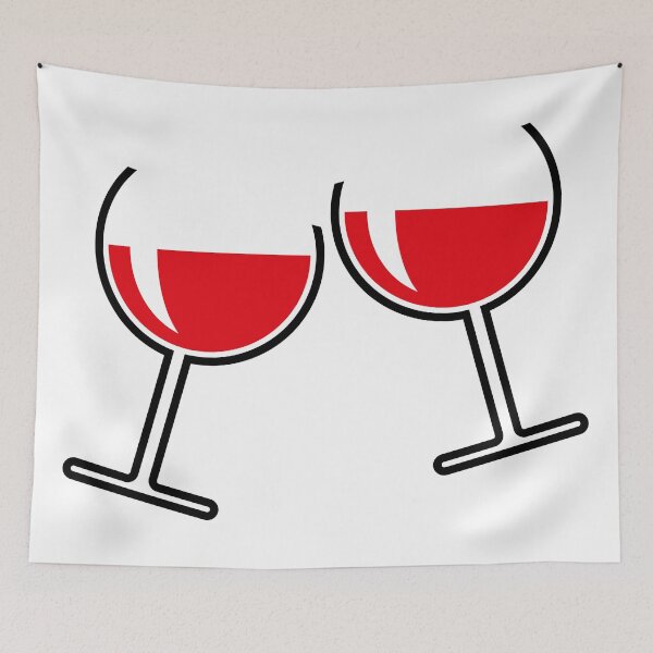 Item preview, 2 Red Wine Glasses (Cheers / Round / Open) designed and sold by MrFaulbaum.