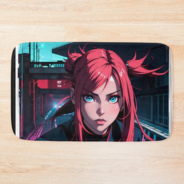 Item preview, Cyberpunk Kunoichi Red Hair designed and sold by AIExtinctionist.