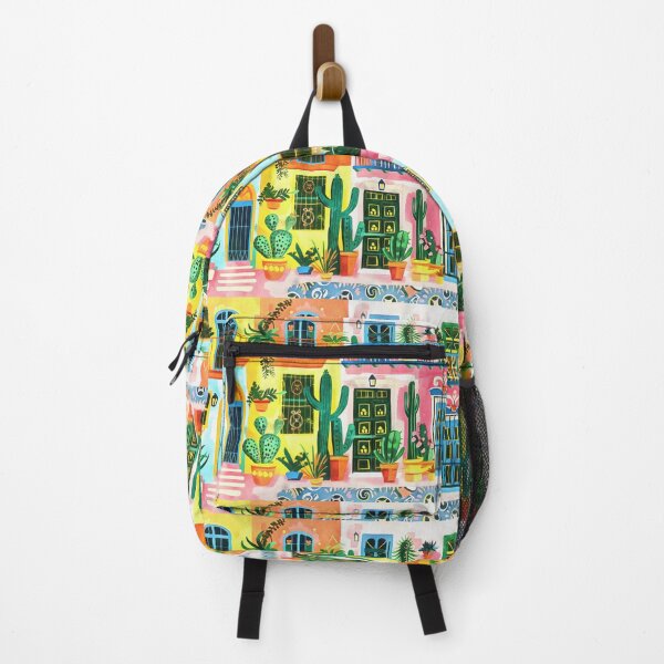 Item preview, Colorful houses and cacti designed and sold by AnnArtshock.