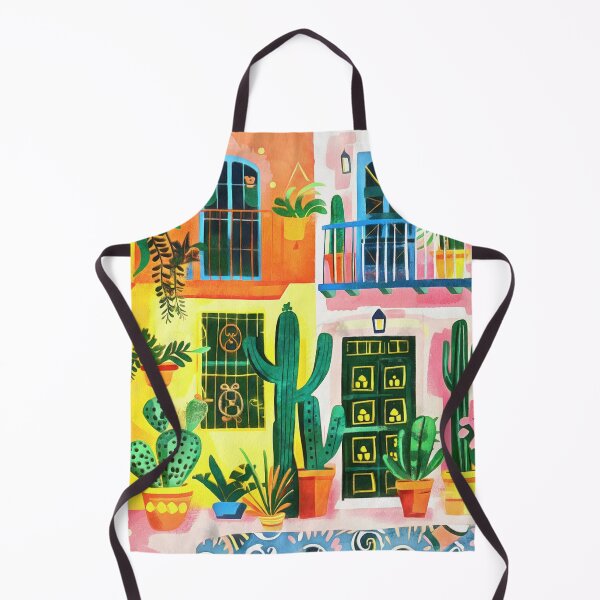 Item preview, Colorful houses and cacti designed and sold by AnnArtshock.