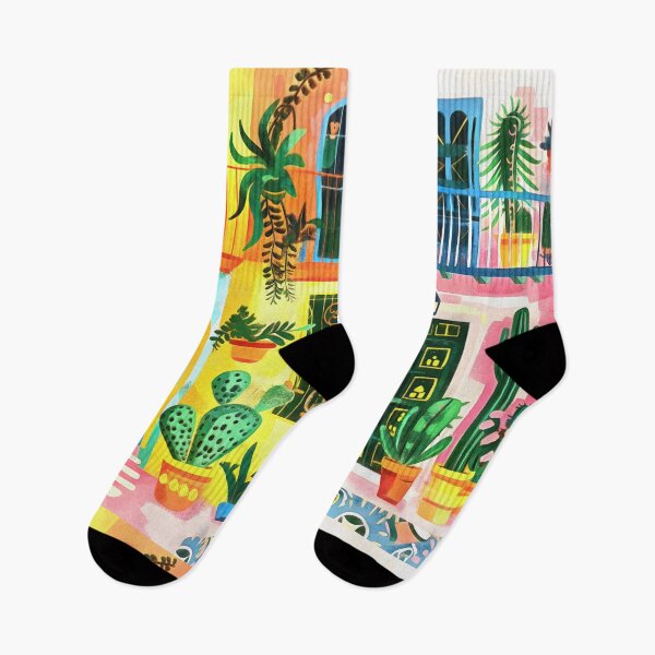 Item preview, Colorful houses and cacti designed and sold by AnnArtshock.