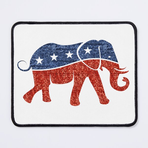 Item preview, glitter print republican elephant  designed and sold by Gossip Rag.