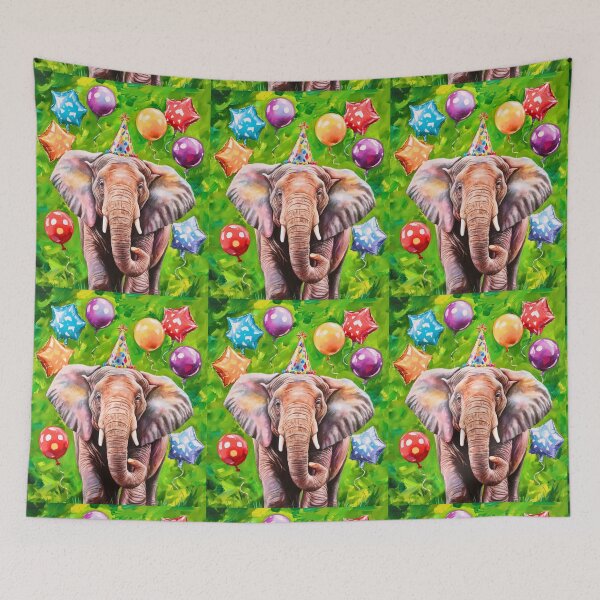Item preview, Birthday Elephant. Birthday celebration, Cute Elephant, party animal, colorful elephant, elephant drawing designed and sold by ElephantVibes.