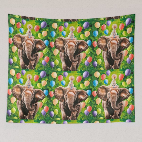 Item preview, Birthday Elephant. Birthday celebration, Cute Elephant, party animal, colorful elephant, elephant drawing designed and sold by ElephantVibes.