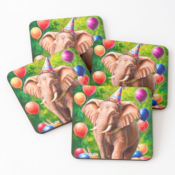Item preview, Birthday Elephant. Birthday celebration, Cute Elephant, party animal, colorful elephant, elephant drawing designed and sold by ElephantVibes.
