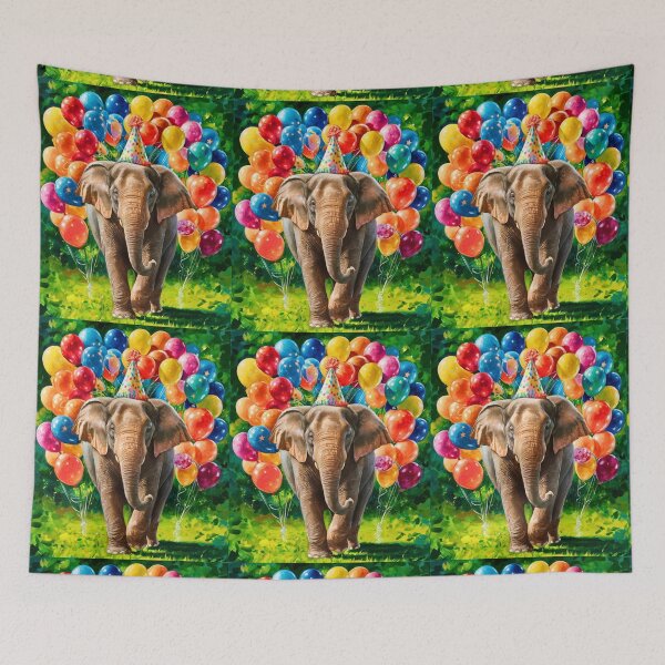 Item preview, Birthday Elephant. Birthday celebration, Cute Elephant, party animal, colorful elephant, elephant drawing designed and sold by ElephantVibes.