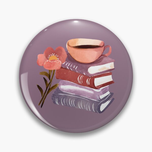 Item preview, Books and Coffee Cup and Flowers  designed and sold by FarmOfCuties.
