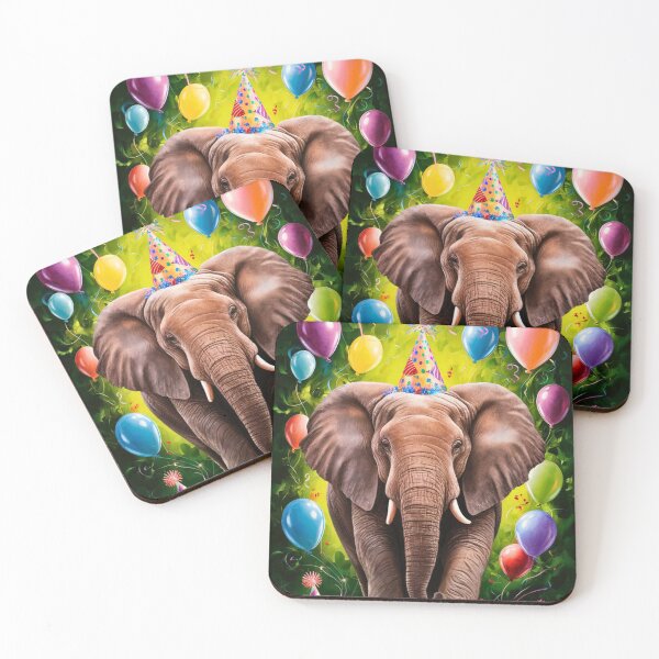 Item preview, Birthday Elephant. Birthday celebration, Cute Elephant, party animal, colorful elephant, elephant drawing designed and sold by ElephantVibes.
