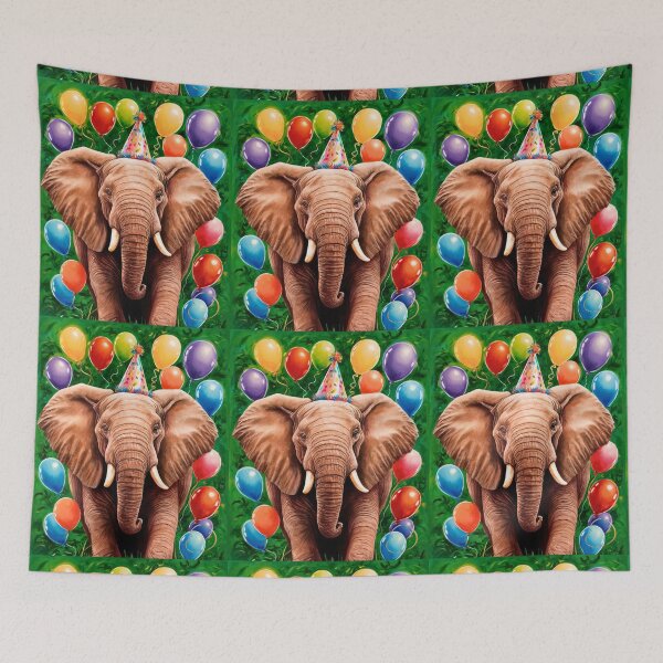 Item preview, Birthday Elephant. Birthday celebration, Cute Elephant, party animal, colorful elephant, elephant drawing designed and sold by ElephantVibes.