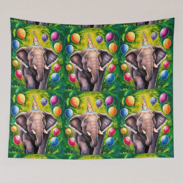 Item preview, Birthday Elephant. Birthday celebration, Cute Elephant, party animal, colorful elephant, elephant drawing designed and sold by ElephantVibes.