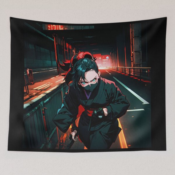 Item preview, Cyberpunk Kunoi Black Hair designed and sold by AIExtinctionist.