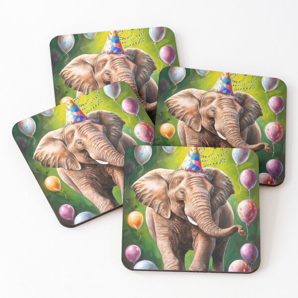Item preview, Birthday Elephant. Birthday celebration, Cute Elephant, party animal, colorful elephant, elephant drawing designed and sold by ElephantVibes.
