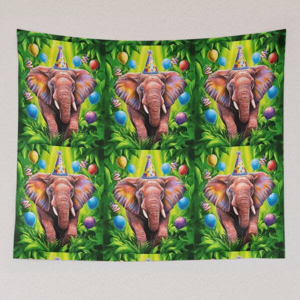 Item preview, Birthday Elephant. Birthday celebration, Cute Elephant, party animal, colorful elephant, elephant drawing designed and sold by ElephantVibes.
