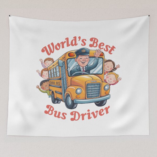 Item preview, World's Best Bus Driver Fun Cartoon designed and sold by behnay.