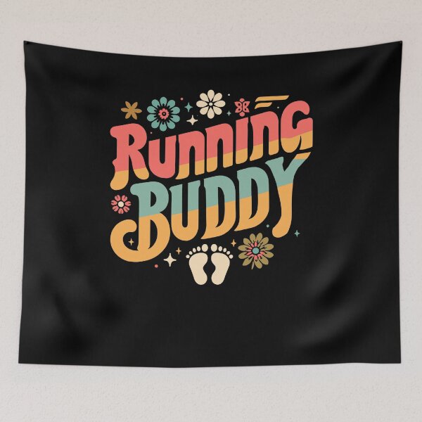 Item preview, Running Buddy Pregnancy Announcement Groovy designed and sold by Dressed For  Duty.