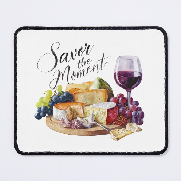 Item preview, Gourmet Cheese Platter with Wine - Savor the Moment designed and sold by deluxedigital1.