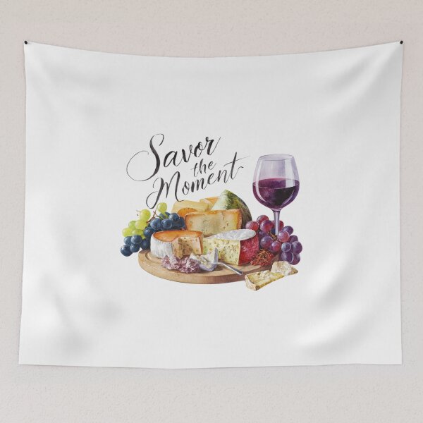 Item preview, Gourmet Cheese Platter with Wine - Savor the Moment designed and sold by deluxedigital1.