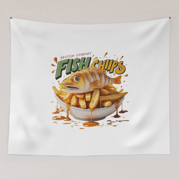 Item preview, Crispy Fish and Chips - British Comfort designed and sold by deluxedigital1.