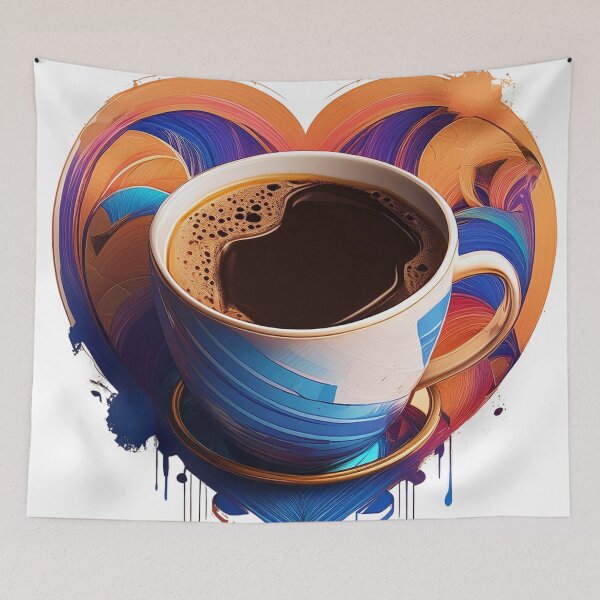Item preview, Beautiful coffee cup inside a heart designed and sold by mutarid.