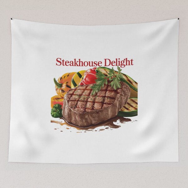Item preview, Sizzling Steak with Grilled Vegetables - Steakhouse Delight designed and sold by deluxedigital1.