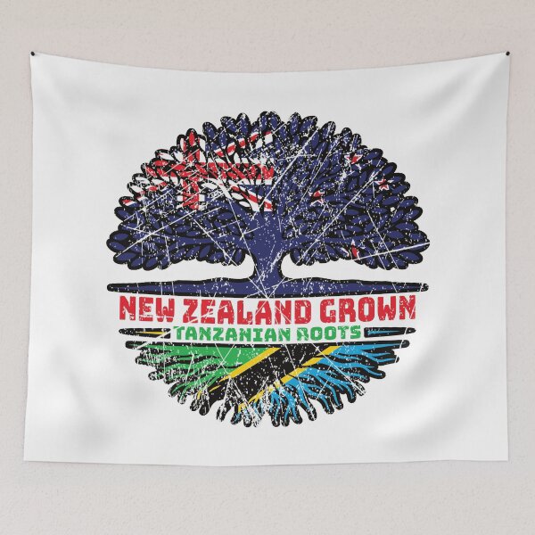 Item preview, Tanzania Tanzanian New Zealander New Zealand Tree Roots Flag designed and sold by FlagX.