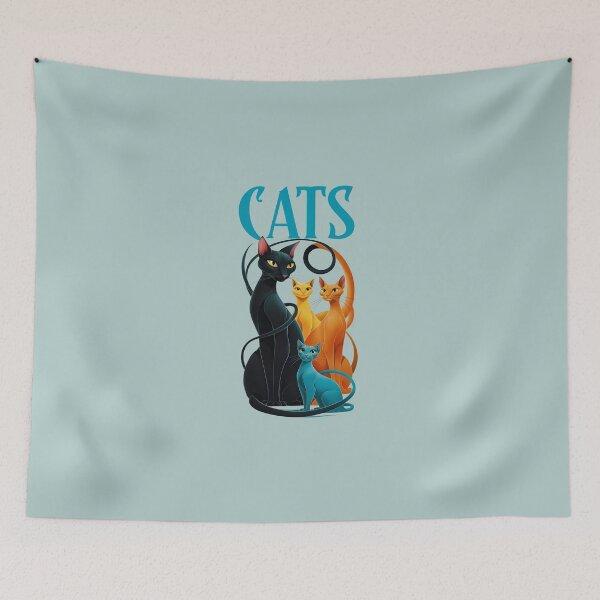 Item preview, Cats Turquoise designed and sold by AldeaPod.
