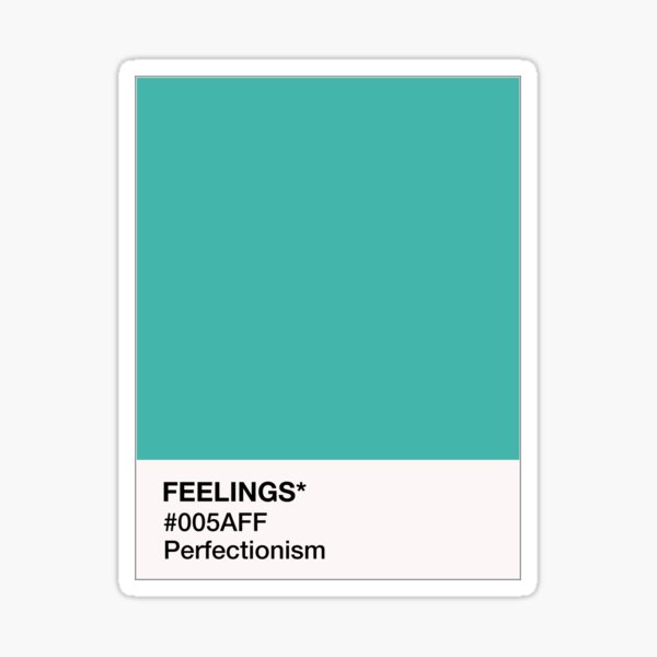 Artikel-Vorschau von Pantone-Gefühle, Perfektionismus, Blaugrün, Ästhetik Pantone, designt und verkauft von latelierlaura.