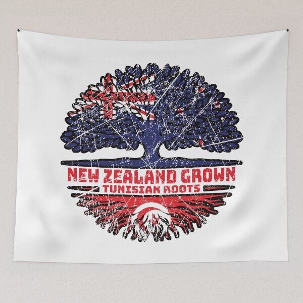 Item preview, Tunisia Tunisian New Zealander New Zealand Tree Roots Flag designed and sold by FlagX.