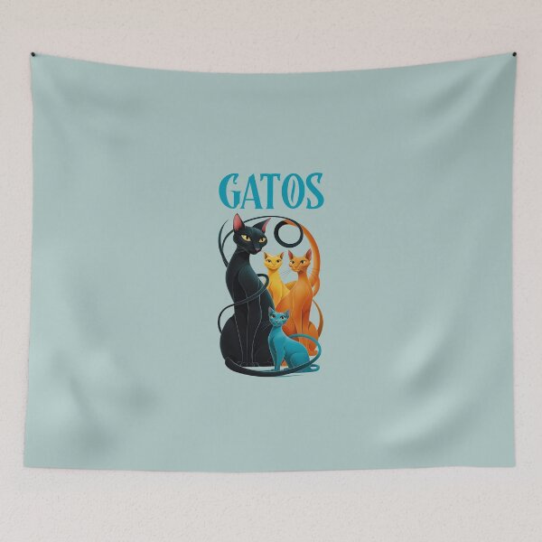 Item preview, Gatos Turquoise designed and sold by AldeaPod.