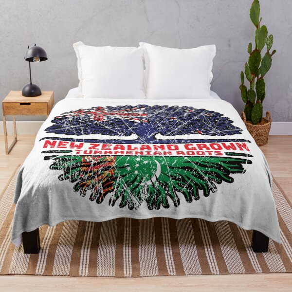 Item preview, Turkmenistan Turkmenian New Zealander New Zealand Tree Roots Flag designed and sold by FlagX.