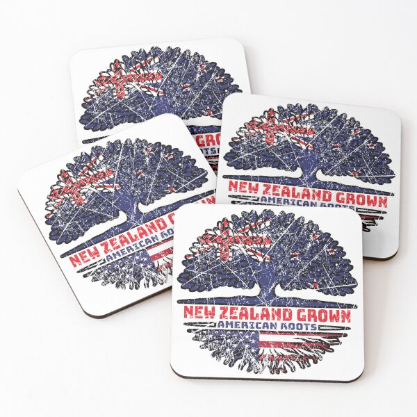 Item preview, US American USA United States New Zealander New Zealand Tree Roots Flag designed and sold by FlagX.
