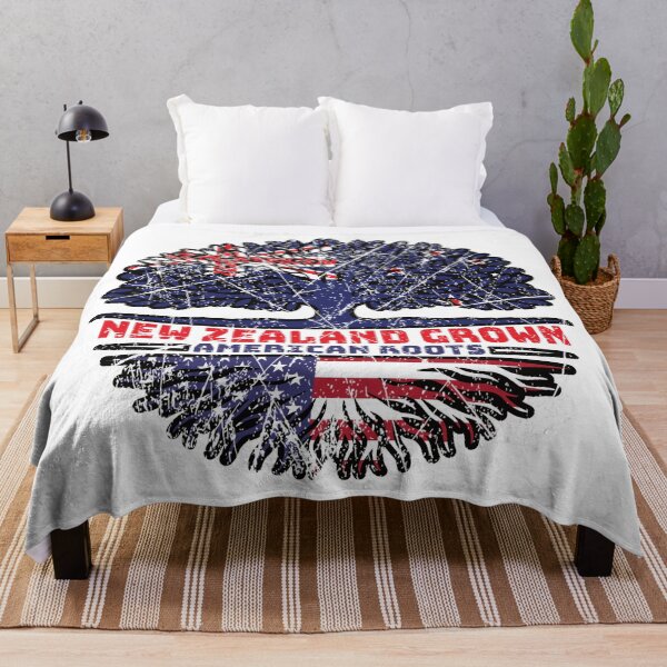Item preview, US American USA United States New Zealander New Zealand Tree Roots Flag designed and sold by FlagX.